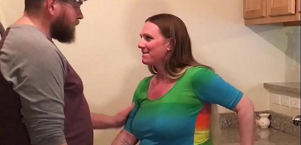  Anal Surprise for Pregnant Milf in Kitchen Step Mother and Son Taboo - BunnieAndTheDude